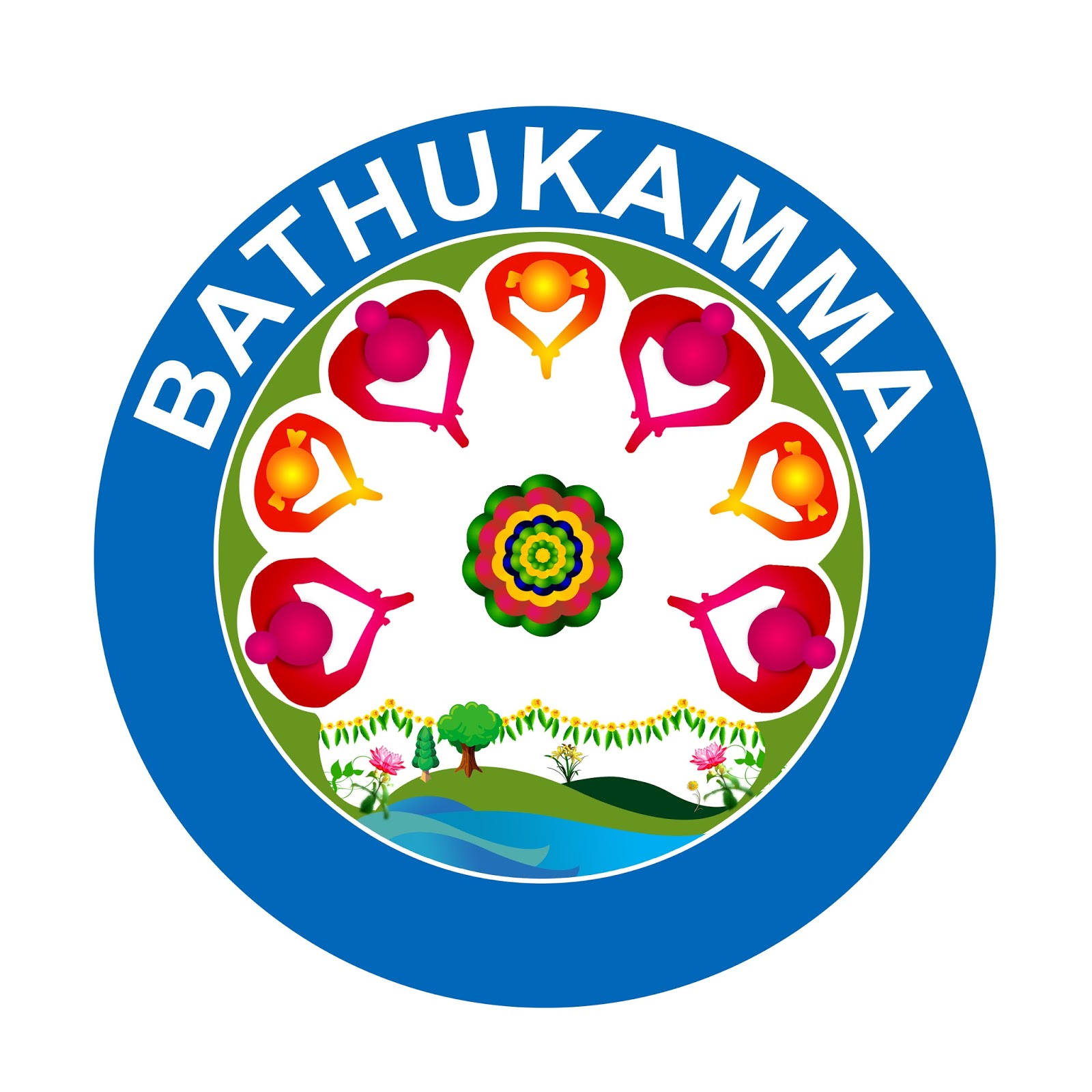 bathukamma festival new logo on the fesitival of bathukamma vedukalu |  naveengfx