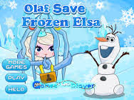 Olaf Save Frozen Elsa! A snapshot of the Game #Olaf save #Frozen #Elsa! #Frozen ##WinterGames #ChristmasGames