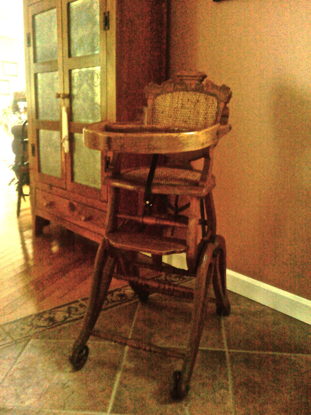Antique Treasures Child's High Chair / Rocker
