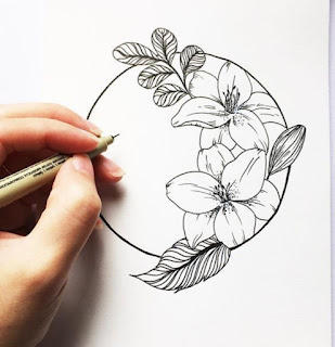 Sketsa Bunga Menggunakan Pensil