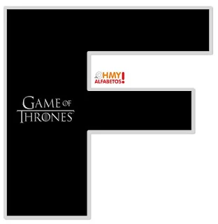 Abecedario con el Logo de Juego de Tronos. Alphabet with Game of Thrones Logo.