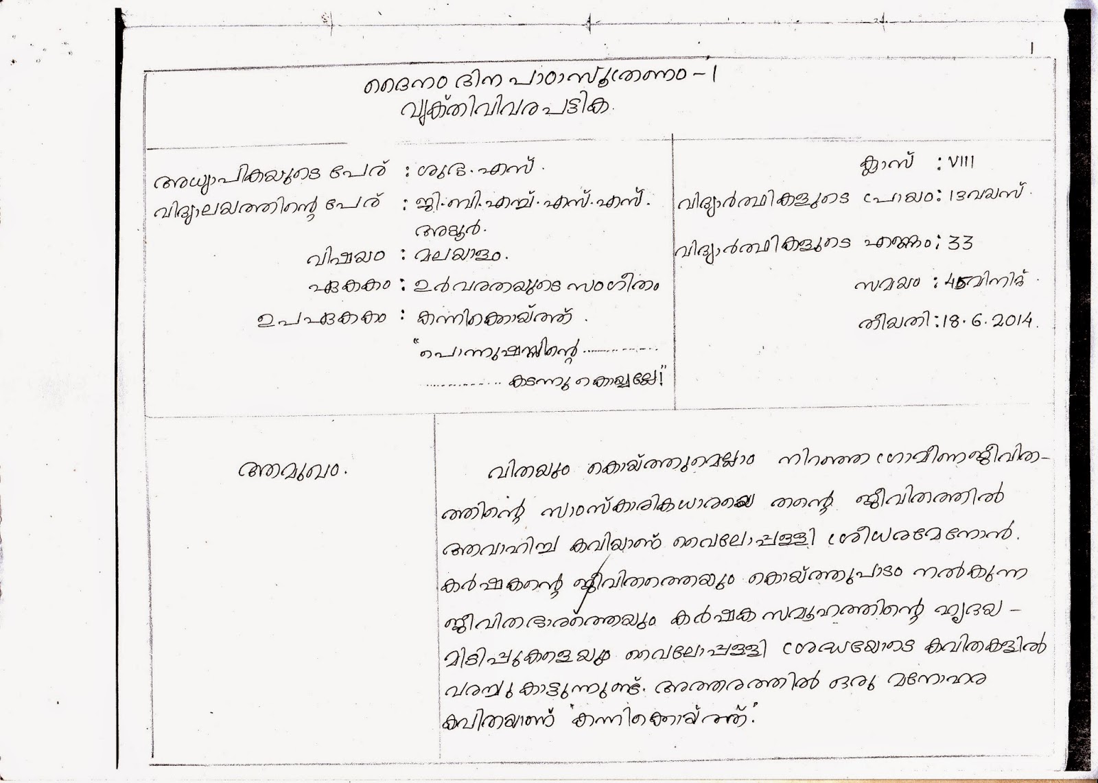 Malayalam INNOVATIVE LESSON PLAN malayalam-innovative-lesson-plan