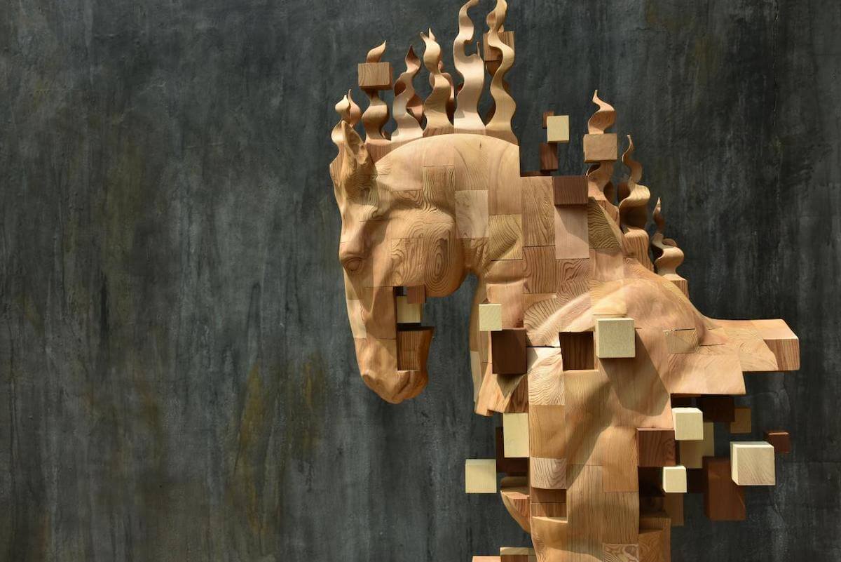 Stunning Wood Sculptures That Look Like Pixelated Glitches