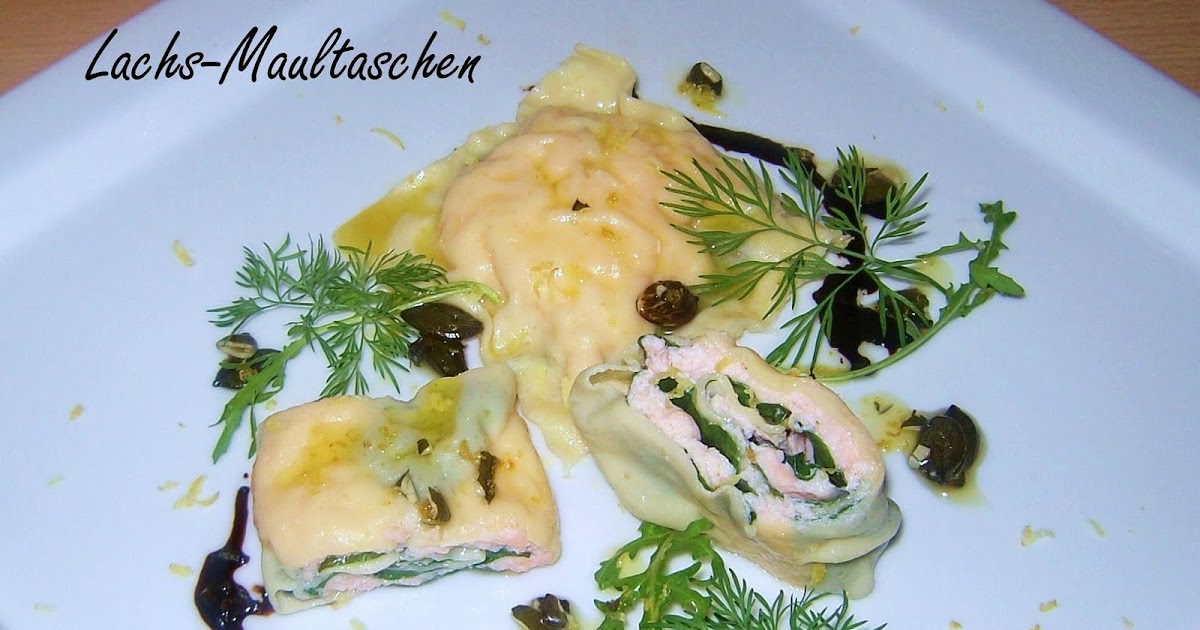 stuttgartcooking: Lachs-Maultaschen an Zitronen-Butter mit Balsamico