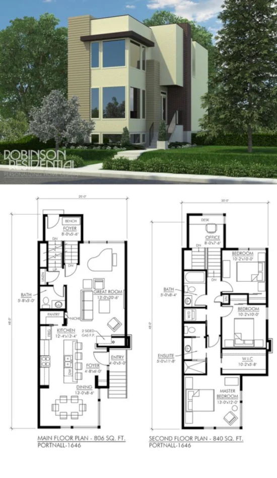 model rumah minimalis idaman plus denah dan penataan interior