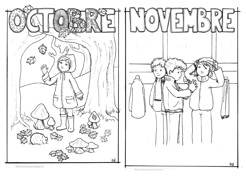 Cahiers de coloriages septembre-octobre et novembre-décembre suite