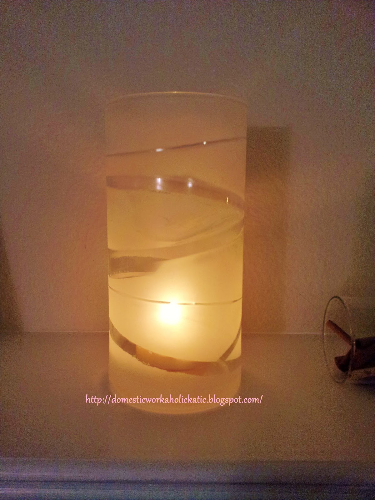 The Domestic Workaholic Frosted DIY Candle Holders