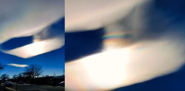 Weird Rainbow Shaped Object Appears On Top Of A Cloud Over Colorado  Rainbow%2Bshape%2Bstrange%2Bcloud%2BColorado