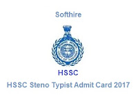 HSSC Steno Typist Admit Card