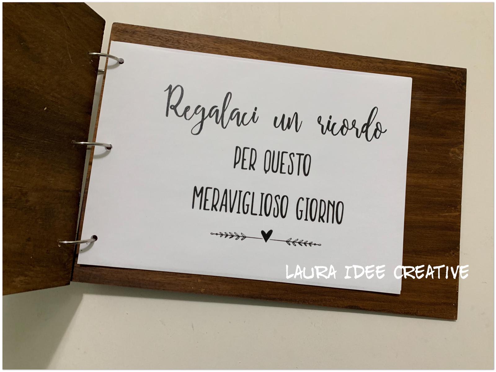 Laura Idee Creative Matrimonio 2019 Libro dediche Guestbook Album