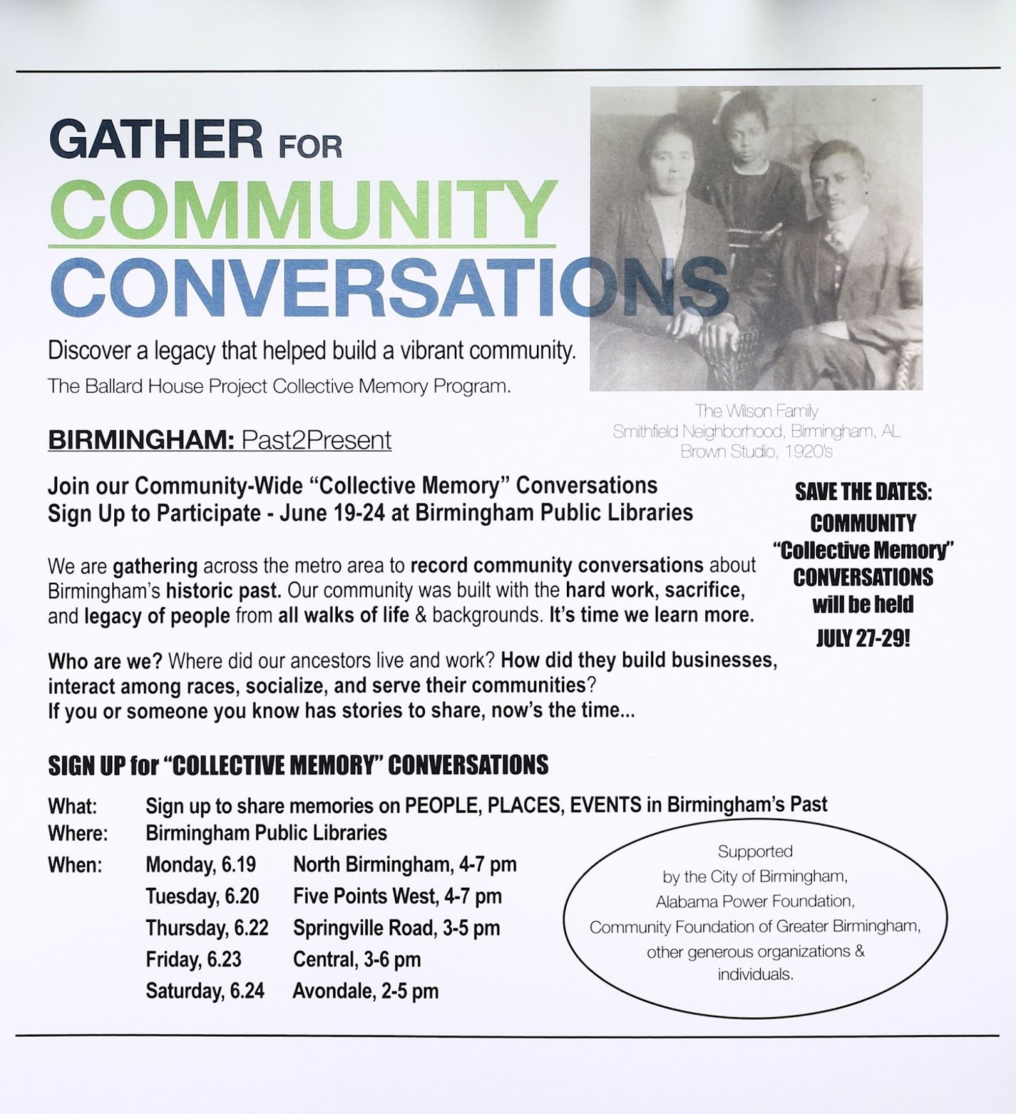 BPL Hosting Ballard House Conversation Project Signups June 19-24