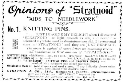 Vintage knitting needles & crochet hooks, 1920s