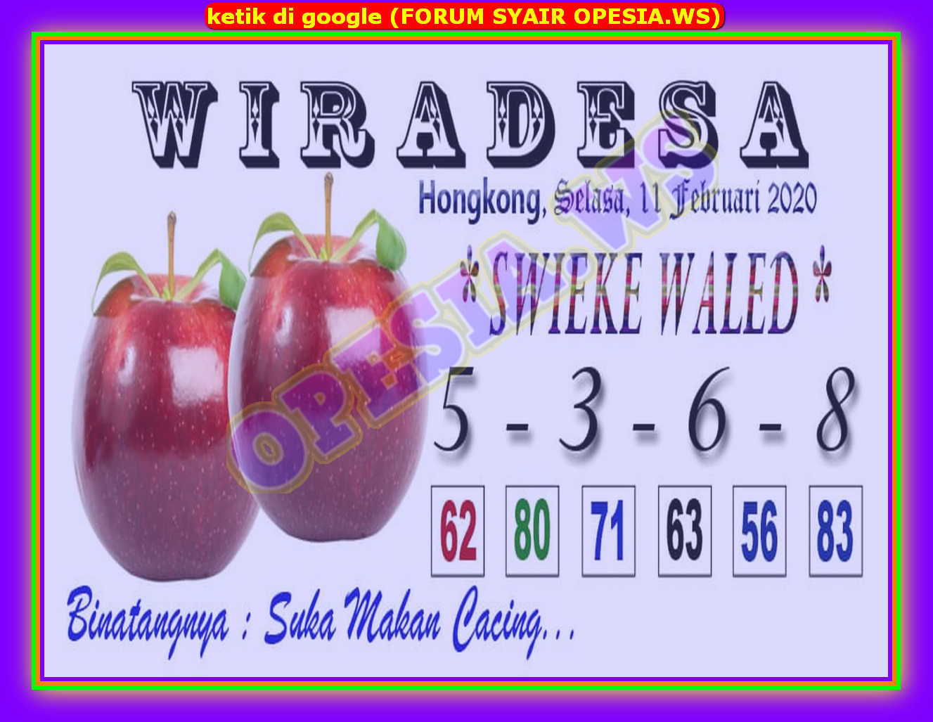 1 New Message Kode Syair Hongkong 11 Februari 2020 Forum Syair Togel Hongkong Singapura Sydney