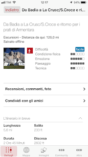 Alta Badia app map and overview for Hike 3 - Prati d'Armentara.