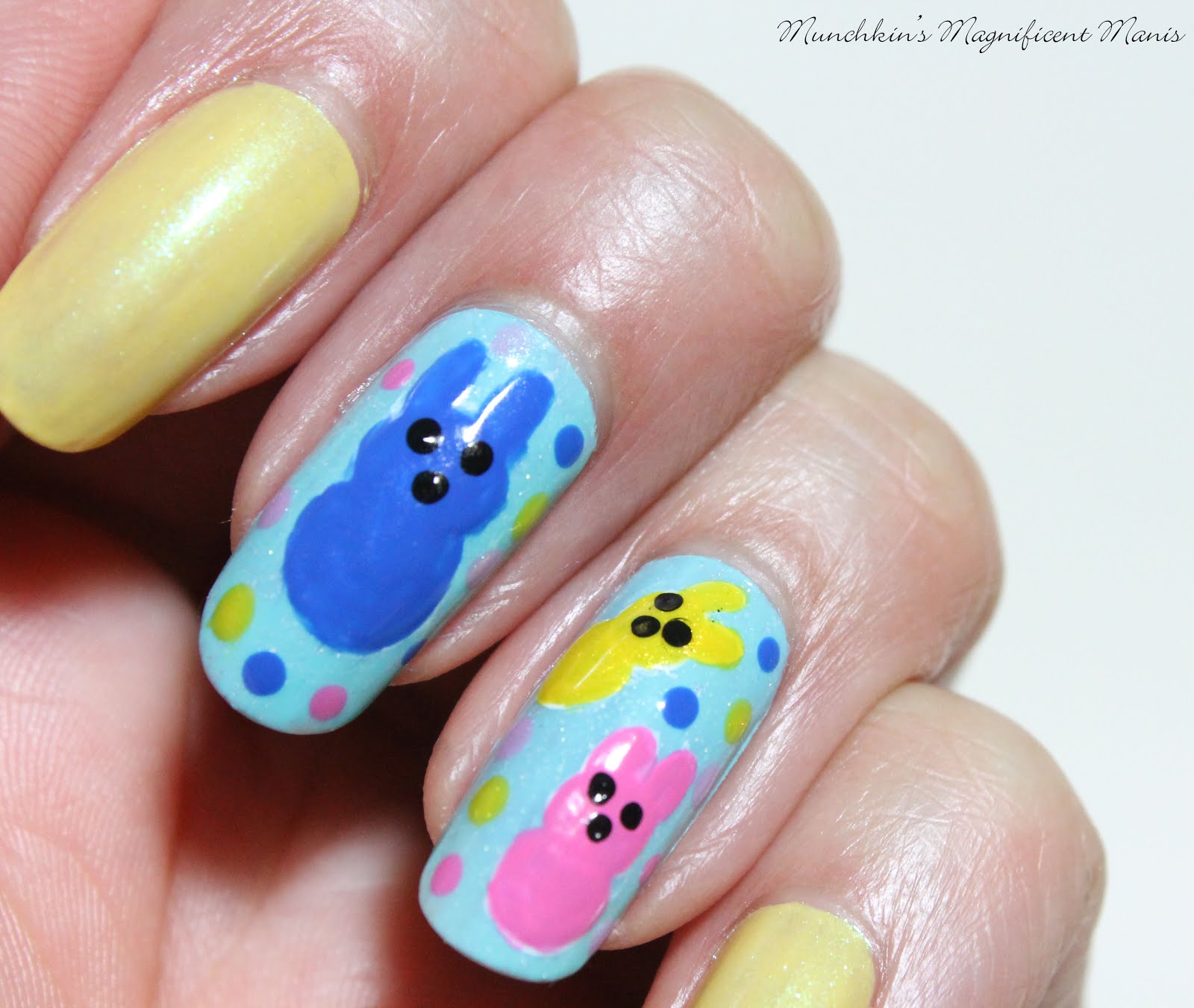 Munchkin’s Magnificent Manis Chillin with My Peeps Easter Nail Desig