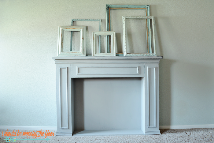 Chalk Paint Fireplace Makeover | Annie Sloan Paris Grey on a faux fireplace. | Easy chalk paint tutorial.