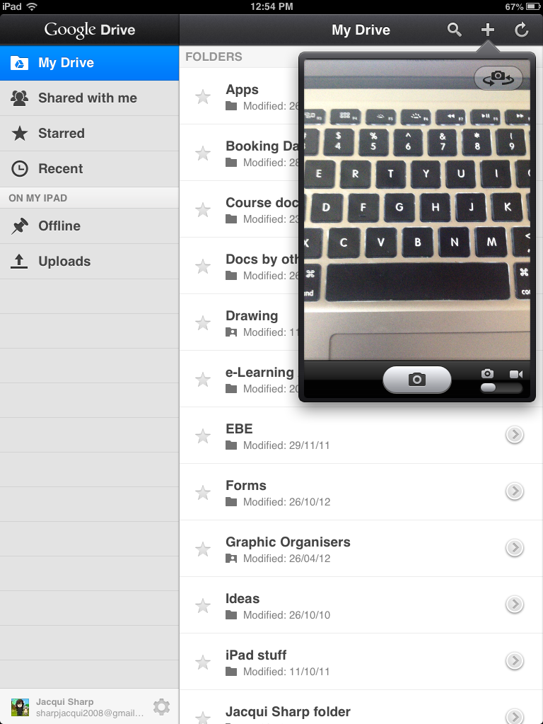 Jacqui Sharp Add photos and videos to Google Drive with iPad