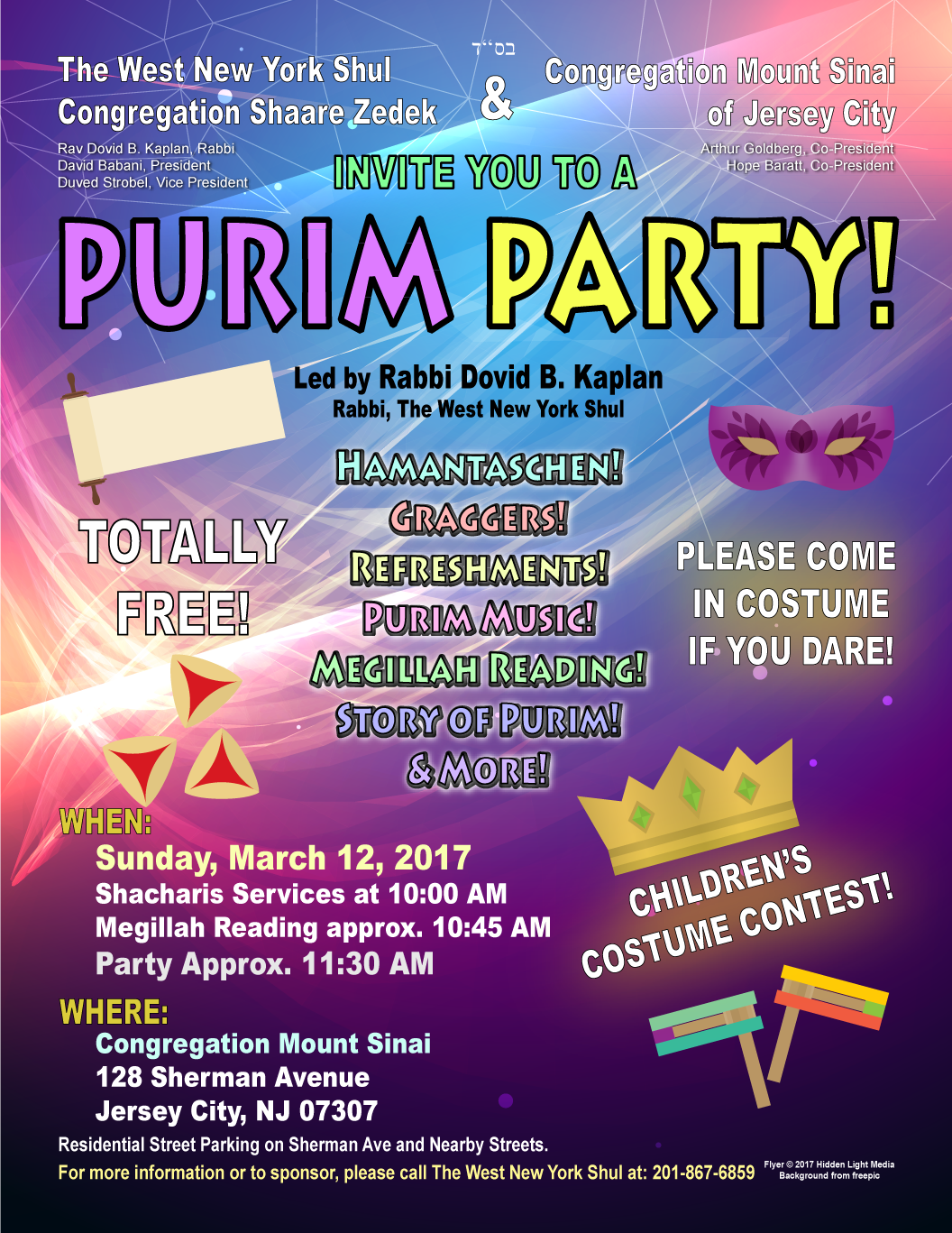 The West New York Shul PURIM PARTY!