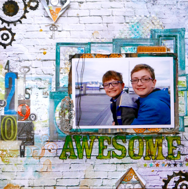 Awesome Scrapbook Page by Katherine Sutton using BoBunny Life in Color