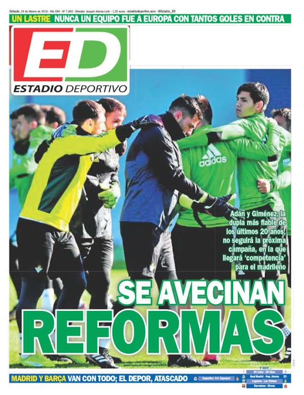 Betis, Estadio Deportivo: "Se avecinan reformas"