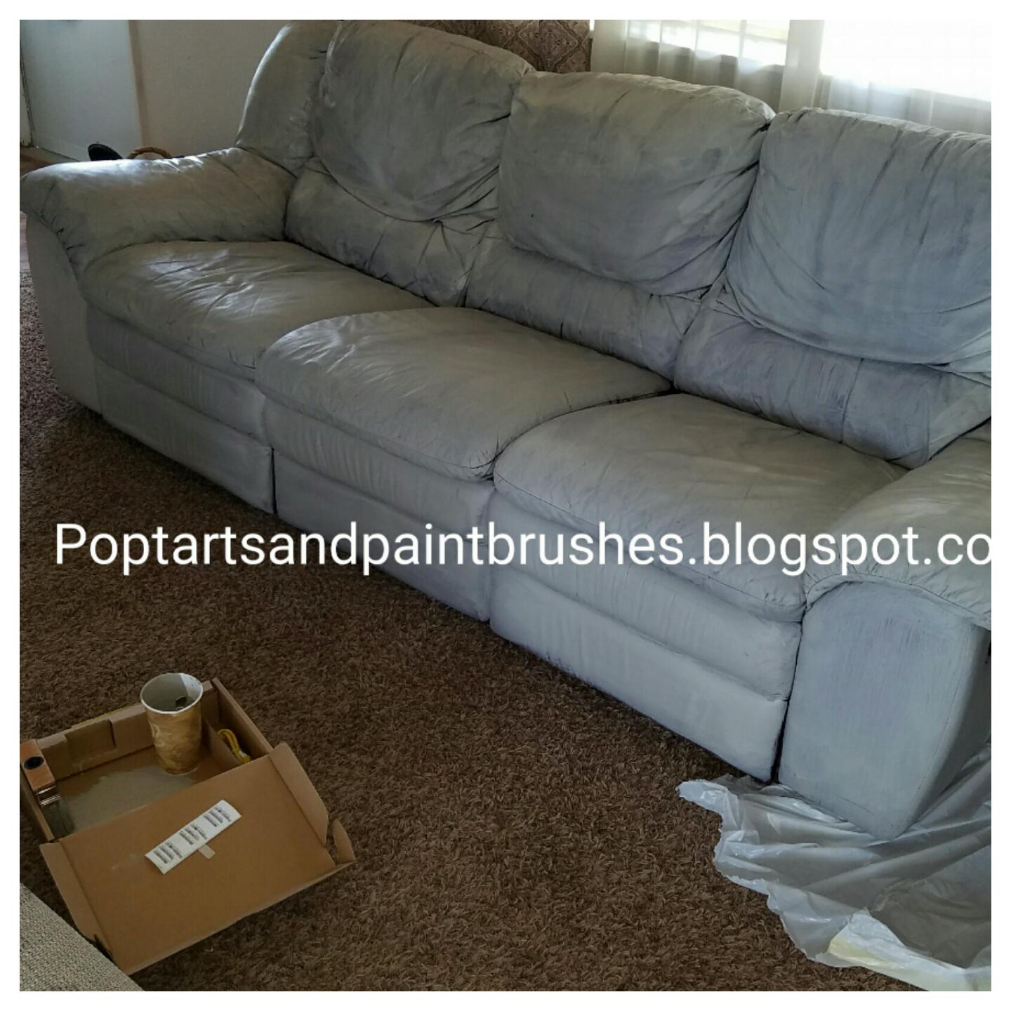 Poptarts and Paintbrushes Chalk Painted Couch