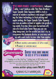 My Little Pony Super Speedy Cider Squeezy 6000 Series 2 Trading Card