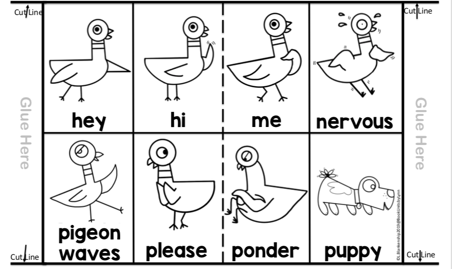 THE PIGEON WANTS A PUPPY BOOK CRAFT ~ Book Units by Lynn