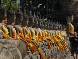 Endless buddhas at Ayutthaya, Thailand