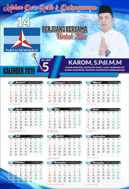 Download Template Kalender Caleg.cdr - KARYAKU