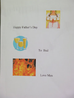 fathers' day card with boobs, beer and bonfire