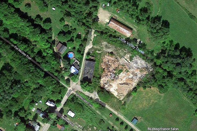 2018 satellite view of Cattaraugus Cutlery site only 2 builldings of original Cattaraugus Cutlery remain