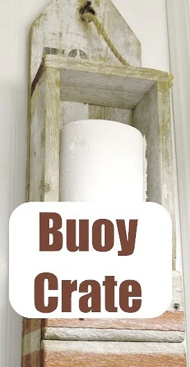 bathroom storage buoy crate nautical weathered wood