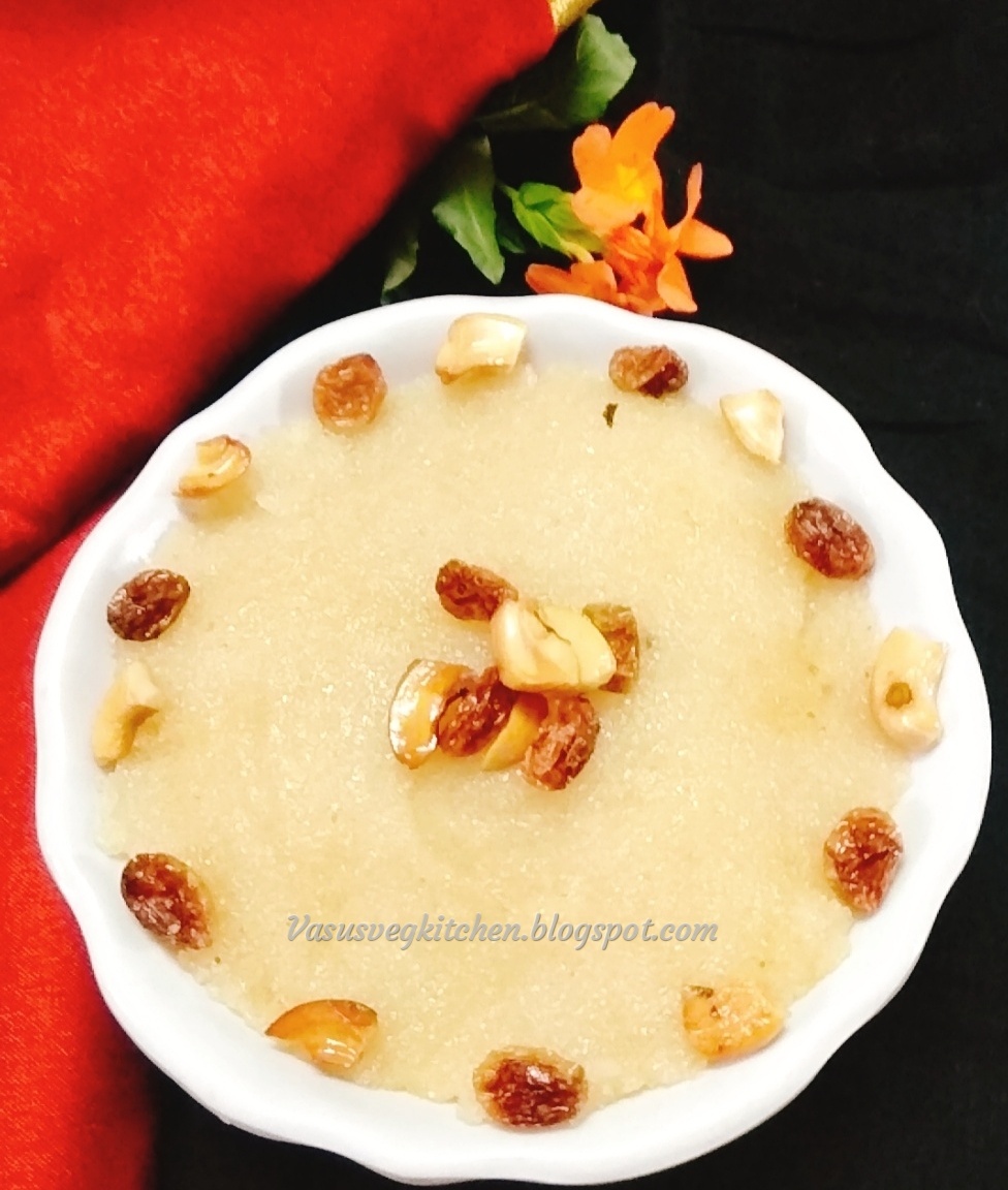 Vasusvegkitchen Kesari bath, Rava Kesari, How to prepare Kesari bath