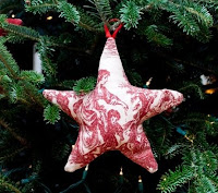 Fabric star ornaments