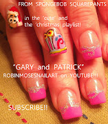 spongebob squarepants nails, spongebob christmas, spongebob patrick star . (gary and patrick)