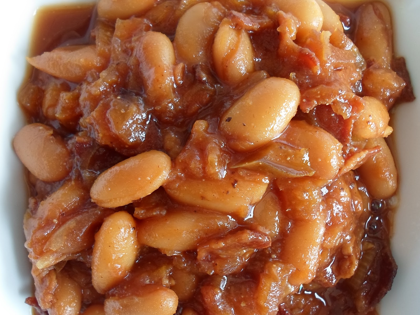 Happier Than A Pig In Mud Pineapple and Bacon Sweet Baked Cannellini