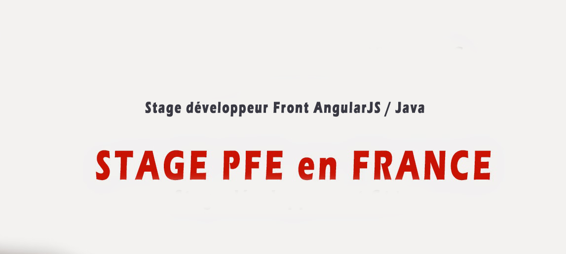 [PFE en France] Stage développeur Front AngularJS / Java