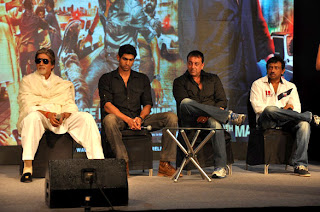Amitabh, Sanjay and ram gopal at 'Department' movie press meet