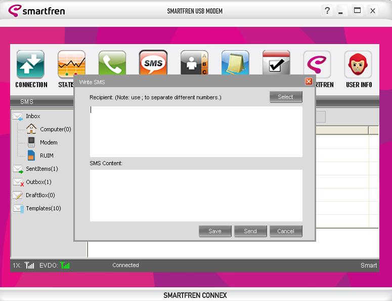 Cara Mengirim SMS Lewat Internet Smartfren CE682 | blogdenmas