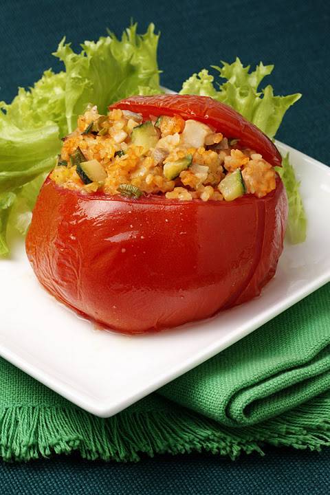 Bulgur Wheat Stuffed Tomatoes: New Years Recipes 
