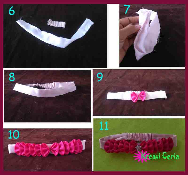 Tutorial Membuat Bando Cantik Dari Kain Perca Satin