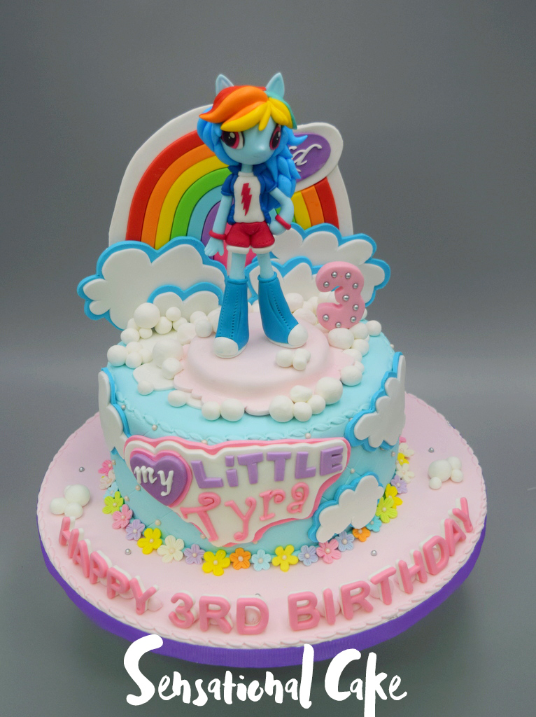 The Sensational Cakes: My Little Pony Rainbow Dash Unicorn Inspired