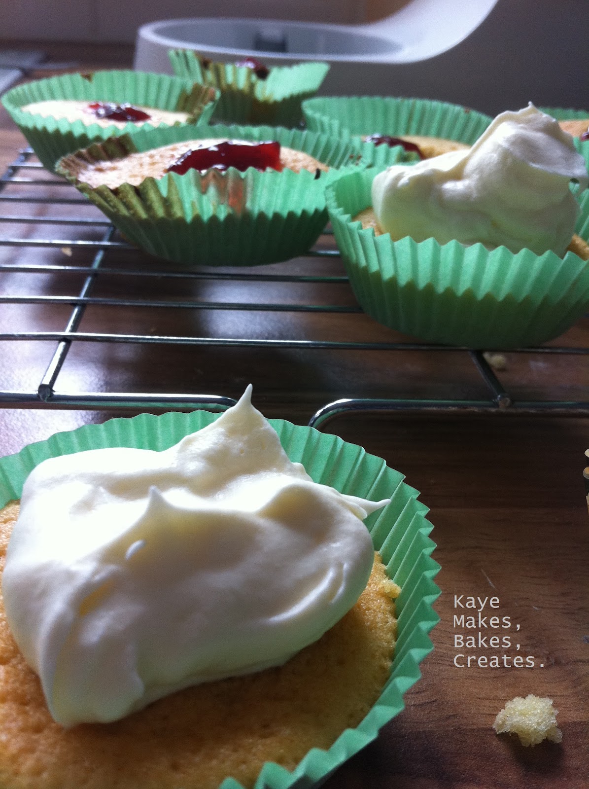 Kaye Makes, Bakes, Creates. Jam and Almond Fairy Cakes