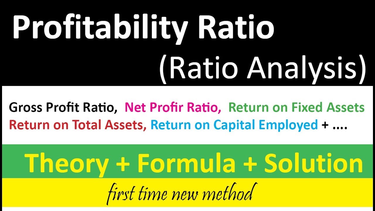 Profitability ratio analysis