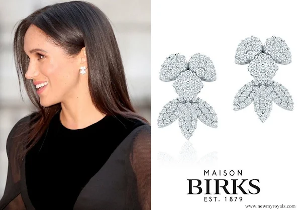 Meghan Markle wore Birks Snowflake Snowstorm Diamond Earrings