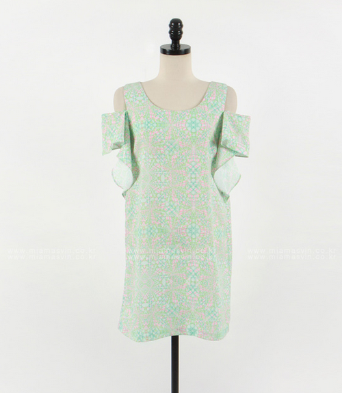 [Miamasvin] Shoulder Cutout Printed Shift Dress | KSTYLICK - Latest ...