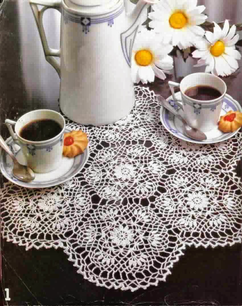 Carpeta tejida crochet delicada con hexagonos