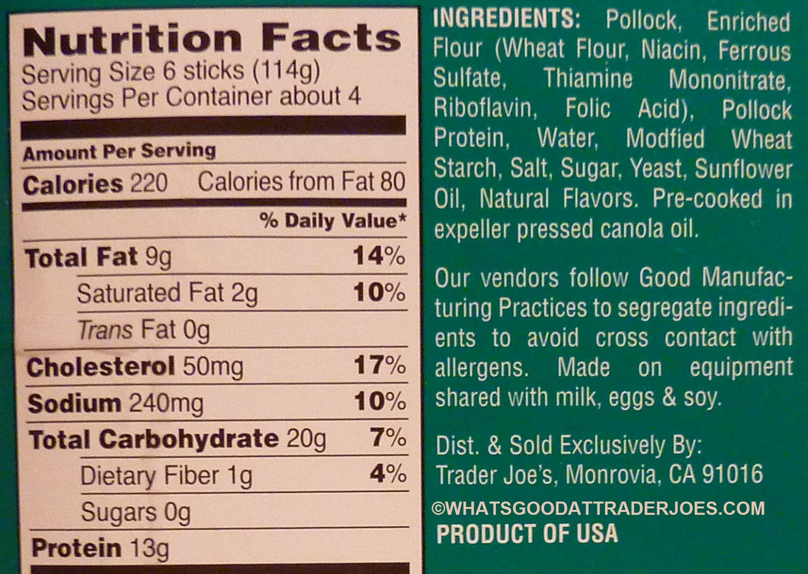 What's Good at Trader Joe's? Trader Joe's Lightly Breaded Reduced Fat