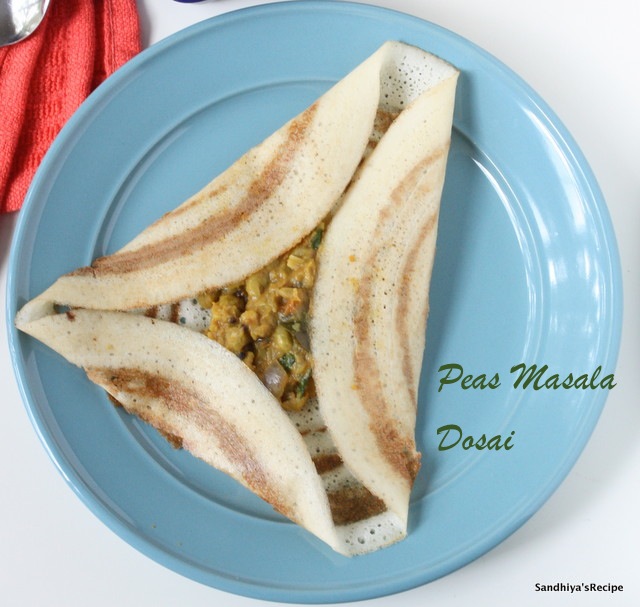 Sandhiya's Cookbook Peas masala dosai Green peas masala dosa