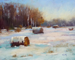 winter pastel paint landscape painting karen margulis demo paintings easy artist silence daily 8x10 sold